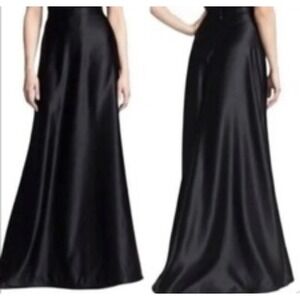Tadashi‎ Collection Black Satin Maxi Skirt Womens Size 10 Evening Formal